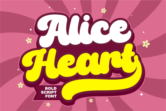 Alice Heart: A Groovy Display Font for Retro Branding