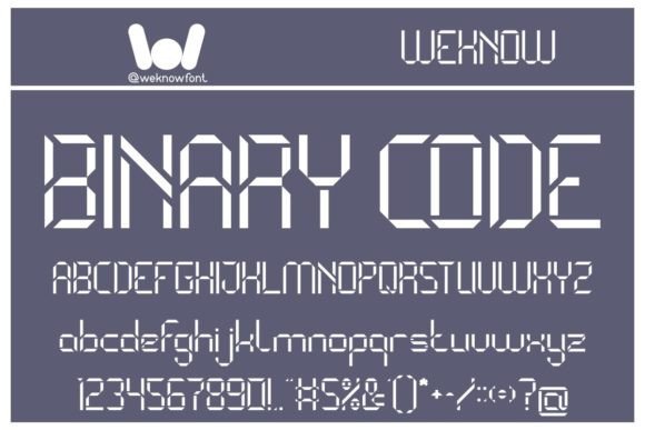 Binary Code: The Ultimate Sci-Fi Display Font for Makers