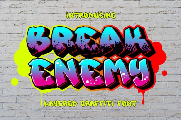 Break Enemy Font: Bold Graffiti Style for Makers