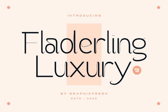 Fladerling: A Minimalist Display Font for Modern Branding