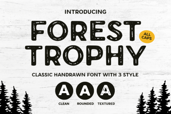 Forest Trophy Display Font for Vintage Web Design