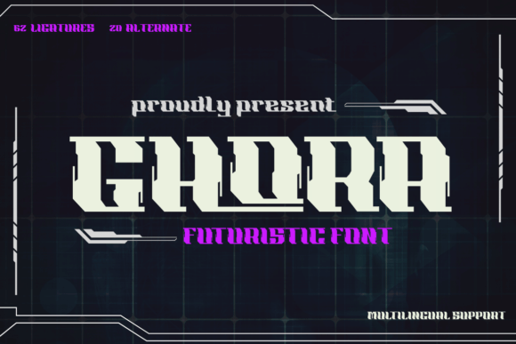 Ghora: A Cyberpunk Display Font for Unique Brands