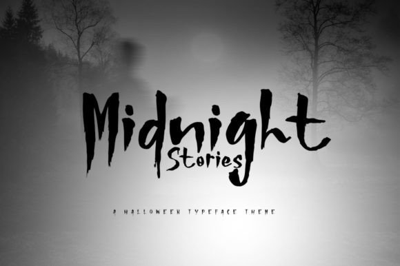 Midnight Stories: A Unique Display Font for Halloween Branding
