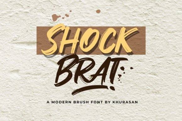 Shock Brat Font Review: A Quirky Brush Typeface for Bold Logos