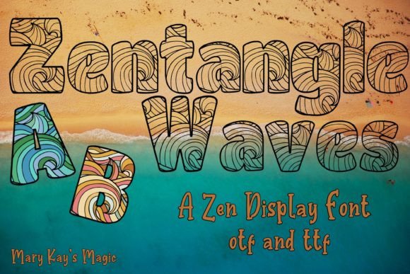 Zentangle Waves: A Display Font for Memorable Branding